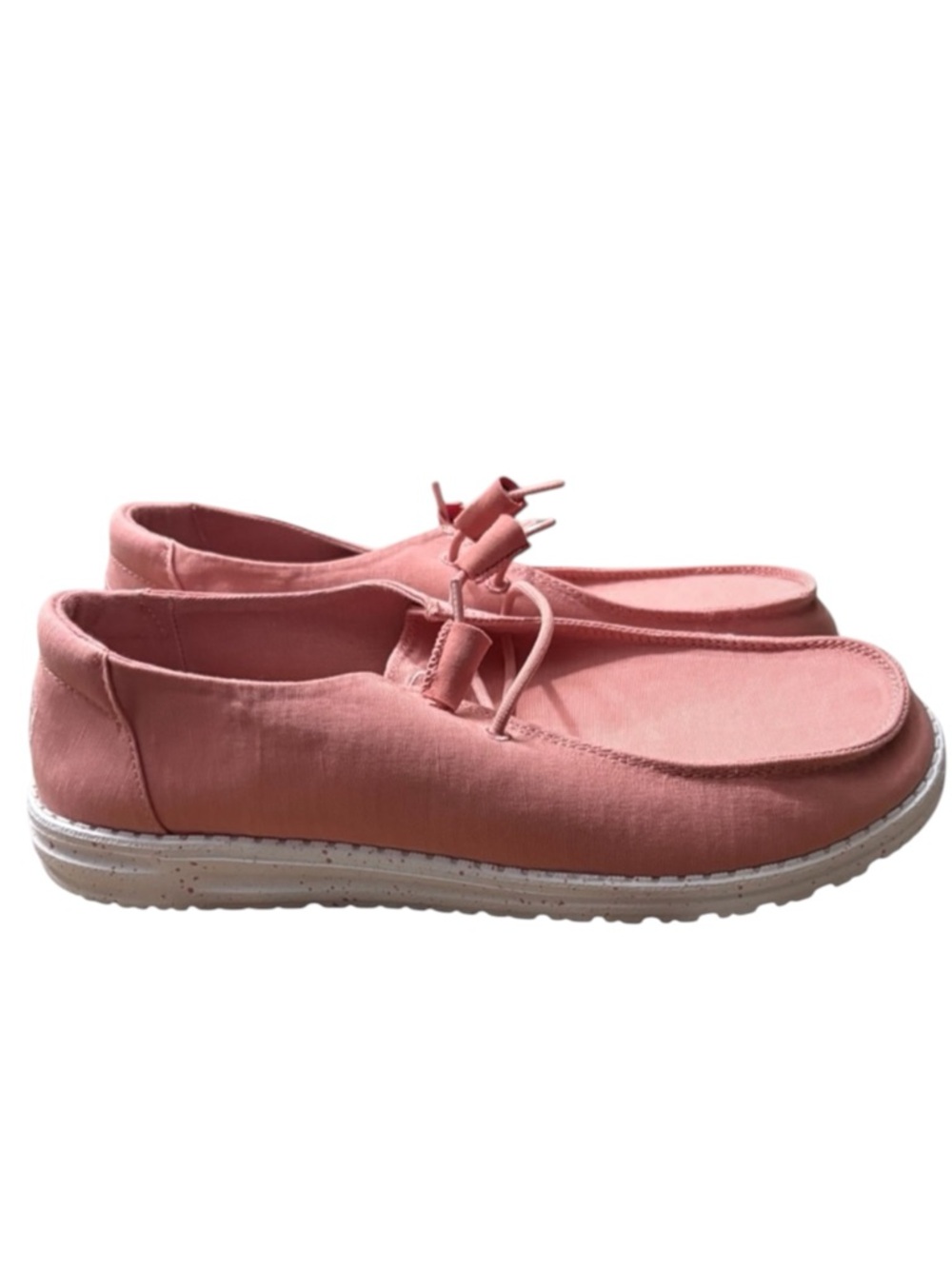 HEY DUDE Wendy Slub Pink Casual Shoes Size 11 -- BRAND NEW CLOSET STAPLE!!! - Picture 1 of 10